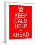 Keep Calm Help is Ahead-mybaitshop-Framed Art Print