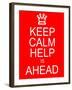 Keep Calm Help is Ahead-mybaitshop-Framed Art Print