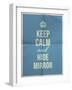 Keep Calm Hide Mirror Quote on Folded in Four Paper Texture-ONiONAstudio-Framed Art Print