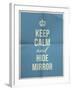 Keep Calm Hide Mirror Quote on Folded in Four Paper Texture-ONiONAstudio-Framed Art Print
