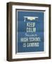 Keep Calm High School is Coming Design Quote with Graduation Hat-ONiONAstudio-Framed Art Print