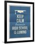 Keep Calm High School is Coming Design Quote with Graduation Hat-ONiONAstudio-Framed Art Print