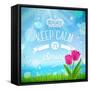 Keep Calm it's Spring - Vector Illustration-vso-Framed Stretched Canvas