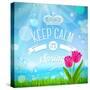 Keep Calm it's Spring - Vector Illustration-vso-Stretched Canvas