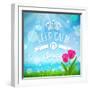 Keep Calm it's Spring - Vector Illustration-vso-Framed Art Print