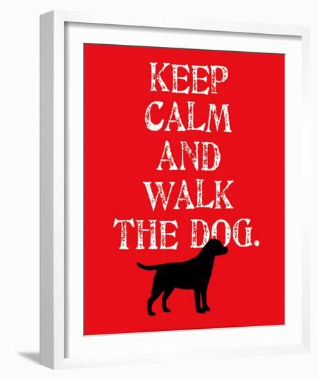 Keep Calm (Labrador)-Ginger Oliphant-Framed Art Print