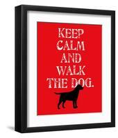 Keep Calm (Labrador)-Ginger Oliphant-Framed Art Print