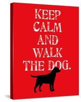 Keep Calm (Labrador)-Ginger Oliphant-Stretched Canvas