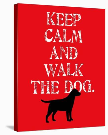 Keep Calm (Labrador)-Ginger Oliphant-Stretched Canvas