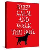 Keep Calm (Labrador)-Ginger Oliphant-Stretched Canvas