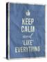 Keep Calm like Everything Quote on Crumpled Paper Texture-ONiONAstudio-Stretched Canvas