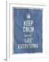 Keep Calm like Everything Quote on Crumpled Paper Texture-ONiONAstudio-Framed Art Print