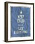 Keep Calm like Everything Quote on Crumpled Paper Texture-ONiONAstudio-Framed Art Print