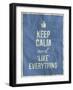 Keep Calm like Everything Quote on Crumpled Paper Texture-ONiONAstudio-Framed Art Print