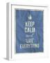 Keep Calm like Everything Quote on Crumpled Paper Texture-ONiONAstudio-Framed Art Print