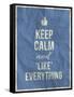Keep Calm like Everything Quote on Crumpled Paper Texture-ONiONAstudio-Framed Stretched Canvas