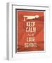 Keep Calm Love School Design Quote with Graduation Hat Hearth-ONiONAstudio-Framed Art Print