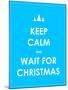 Keep Calm Modern Christmas Background-place4design-Mounted Art Print