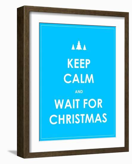 Keep Calm Modern Christmas Background-place4design-Framed Art Print