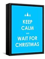 Keep Calm Modern Christmas Background-place4design-Framed Stretched Canvas