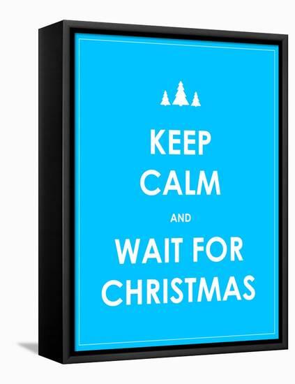 Keep Calm Modern Christmas Background-place4design-Framed Stretched Canvas