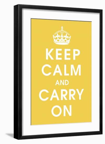 Keep Calm (mustard)-null-Framed Giclee Print