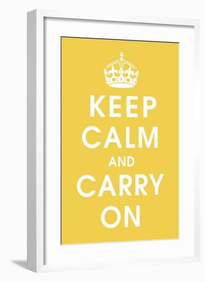 Keep Calm (mustard)-null-Framed Giclee Print