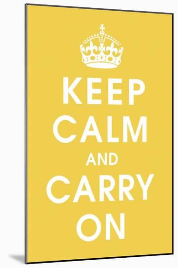 Keep Calm (mustard)-null-Mounted Giclee Print