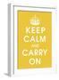 Keep Calm (mustard)-null-Framed Art Print