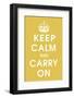Keep Calm (mustard)-Vintage Reproduction-Framed Art Print