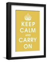 Keep Calm (mustard)-Vintage Reproduction-Framed Art Print