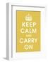 Keep Calm (mustard)-Vintage Reproduction-Framed Art Print