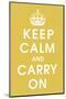 Keep Calm (mustard)-Vintage Reproduction-Mounted Art Print