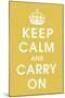 Keep Calm (mustard)-Vintage Reproduction-Mounted Art Print