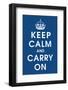 Keep Calm (navy)-null-Framed Giclee Print