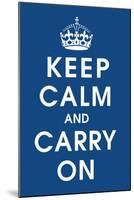 Keep Calm (navy)-null-Mounted Giclee Print