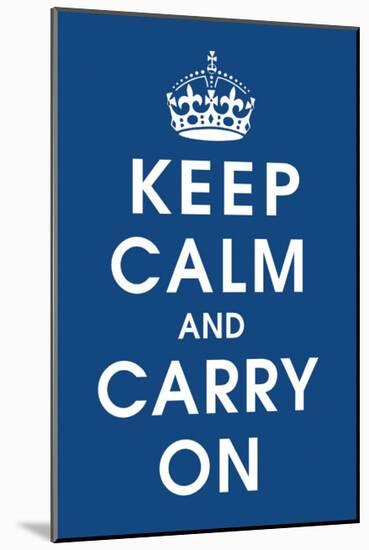 Keep Calm (navy)-null-Mounted Giclee Print