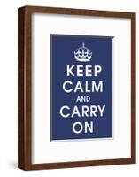 Keep Calm (navy)-Vintage Reproduction-Framed Art Print