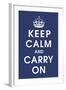 Keep Calm (navy)-Vintage Reproduction-Framed Art Print