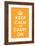 Keep Calm (orange)-null-Framed Giclee Print