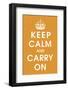 Keep Calm (orange)-Vintage Reproduction-Framed Art Print