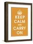 Keep Calm (orange)-Vintage Reproduction-Framed Art Print