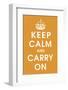 Keep Calm (orange)-Vintage Reproduction-Framed Art Print