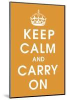 Keep Calm (orange)-Vintage Reproduction-Mounted Art Print