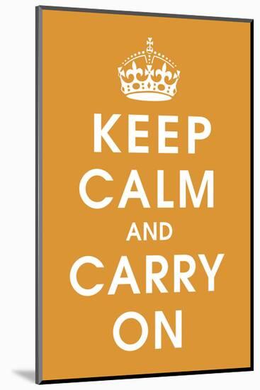 Keep Calm (orange)-Vintage Reproduction-Mounted Art Print