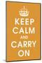 Keep Calm (orange)-Vintage Reproduction-Mounted Art Print