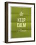 Keep Calm Please Quote on Folded in Eight Paper Texture-ONiONAstudio-Framed Art Print
