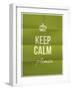 Keep Calm Please Quote on Folded in Eight Paper Texture-ONiONAstudio-Framed Art Print