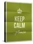 Keep Calm Please Quote on Folded in Eight Paper Texture-ONiONAstudio-Stretched Canvas