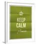 Keep Calm Please Quote on Folded in Eight Paper Texture-ONiONAstudio-Framed Art Print